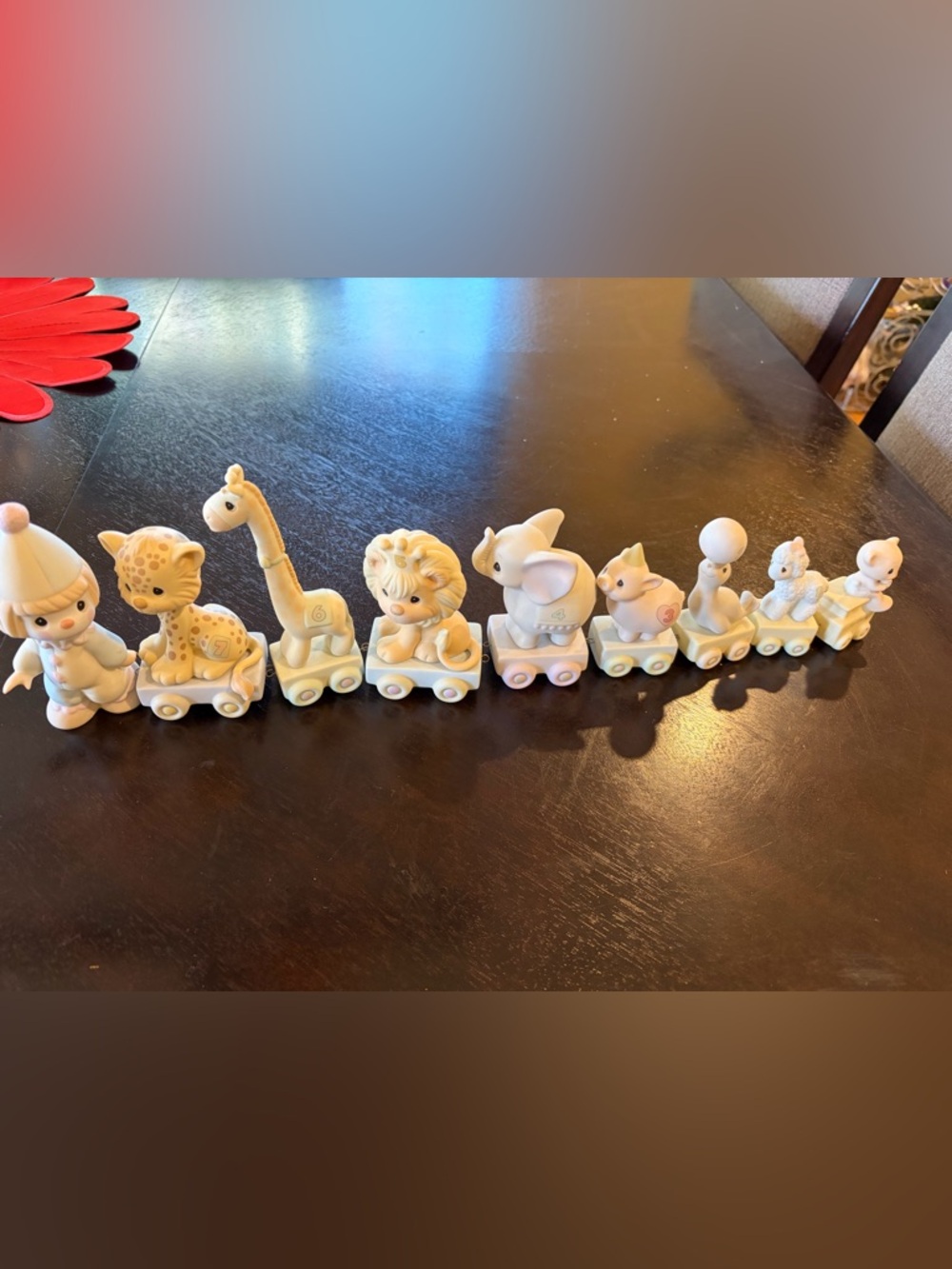 Precious Moment Birthday Train Figurine Set